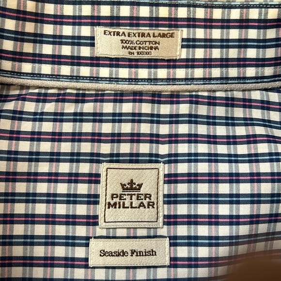 Peter Millar long sleeve button down collar shirt.  XXL - Picture 7 of 7